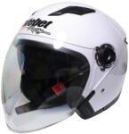 Roy Casca moto semi-integrala cu ochelari pentru adulti, Safebet HF-223, culoare alb, marime L (ROY10418) - simoto