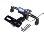 WMX Suport numar + lampa, pentru moto atv, aluminiu, culoare negru, universal (AW568991) - simoto