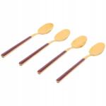  Desszert Kanál Arany 4 Db Lila-arany