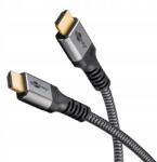Goobay Hdmi kábel 2.1 8K 60Hz Goobay Plus 0, 5m textil fonott 3xárnyékolás (GBP_HDMI05)