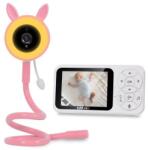 EVOLVEO Baby Monitor N35, babaőr kamerával, VOX-szal, hőmérővel, éjjellátóval, RGB fénnyel, rózsaszín CAM-35P