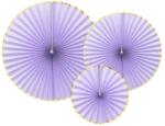 PartyDeco Rozetta Fincsi világos lila 3 db (RPK20-004J)
