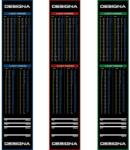 Designa Checkout 290x60cm gumis darts szőnyeg Szín: Zöld