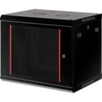 Lande PROlineB 600x450 lapraszerelt 9U 19' fali rackszekrény fekete (LN-WB-09U6045-BL-F) (LN-WB-09U6045-BL-F)