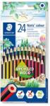 STAEDTLER Színes ceruza készlet, hatszögletű, STAEDTLER Noris Colour 185 , 24 különböző szín (TS185CD2402)