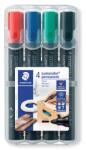 STAEDTLER Alkoholos marker készlet, 2 mm, kúpos, STAEDTLER Lumocolor® 352 , 4 különböző szín (TS352WP4)
