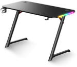 Spirit Of Gamer Gamer Asztal - Headquarter 250 (Fa lap, fém lábak, fekete, kék RGB háttérvilágítás, 120 x 60 x 75 cm) (SOG-DESK250) - scom