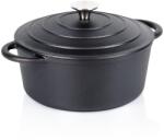 Artemis öntöttvas lábas fedővel, 22 cm, 2, 6L, fekete (VTE-199095)