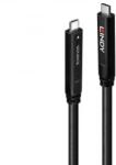 Lindy USB 3.2 5Gbps és DP 1.4 C típusú hibrid kábel (2 sávos) kábel 10m fekete (43333) (43333)