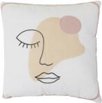 Intesi Művészi pasztell díszpárna 40x40cm, natúr színek, egyszerű dizájn (24642)