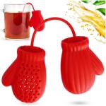 Artemis Szilikon teafőző, Artemis, kesztyű design, piros, 22x5x3cm (VD-259461)