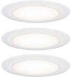 Paulmann Spoturi LED încastrate Paulmann Suon 6, 5W 480 lumeni IP44, 2700K variabile, Ø90 mm, alb satinat, pachet 3 bucăți (99940)