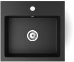 NERO Gránit Mosogató NERO Uno + Szifon Matt Fekete