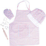 Bigjigs Toys Set sortulet si accesorii alb cu buline (BJ633) - roua