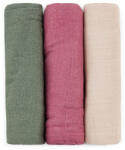Petite&Mars Set 3 scutece, Petite&Mars, Moussy, Din muselina de bambus, Hipoalergenice, 68 x 68 cm, Certificate Oeko Tex Standard 100, Botan (415369)