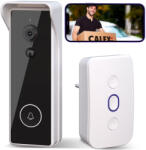 Calex 2K HD okos videós kapucsengő szett, Wi-Fi, kétirányú hangzás, mozgásérzékelő, éjjellátó, fekete