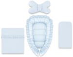 MimiNu Set 4 in 1 Cosulet bebelus, MimiNu, Baby Cocoon 75x55 cm, Cu volanase, Husa bumbac, Din bumbac certificat Oeko Tex Standard 100, (6426972030960)