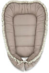 MimiNu Cosulet bebelus, MimiNu, Premium, Pentru dormit, Baby Nest 55 x 75 cm, Cu Volanase si dantela, Husa 100% bumbac, Din bumbac cert (6426972031394)