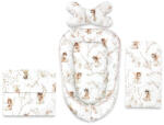 MimiNu Set 4 in 1 Cosulet bebelus, MimiNu, Baby Cocoon 75x55 cm, Husa bumbac, Din bumbac certificat Oeko Tex Standard 100, Cu paturica (6426972031189)