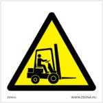  Targonca közlekedés Öntapadós matrica 100x100 mm