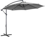 Outsunny Kültéri Napernyő Acélszerkezettel és UV-álló Poliészterrel Φ300x250cm Szürke