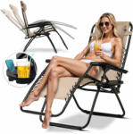 Sofotel Összecsukható kerti nyugágy párnával chillwell bézs sofotel