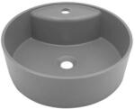 Laveo CLIFF kerek gránit mosdó túlfolyó nélkül, szürke