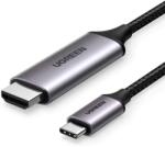 UGREEN USB-C - HDMI cablu de la mascul la mascul carcasă din aluminiu 1, 5 m gri negru MM142