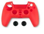 Spartan Gear Controller Silicon Skin Cover and Thumb Grips - védőtok és analóg kar védők, PS5 (2808149) piros (2808149)