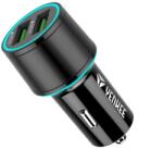 YENKEE YAC 2136 QC 3.0 dupla USB autós gyorstöltő (30017862) fekete (30017862)