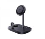 Baseus EnerFill FS41 3-in-1 vezeték nélküli töltő állvány 22, 5W, fekete + 45W hálózati gyorstöltő + USB Type-C, 1m kábel (P10281904123-01)