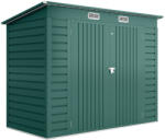Outsunny Magazie pentru unelte cu 2 orificii de aerisire și zăvor, din oțel, 249x121x183 cm, verde