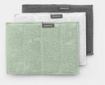 Brabantia 215827 tisztító kendő Zöld, Szürke, Fehér Mikroszál 3 db (215827)