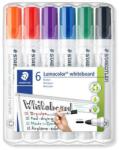 STAEDTLER Táblamarker készlet, 2 mm, kúpos, STAEDTLER Lumocolor 351, 6 különböző szín (351 WP6-1)