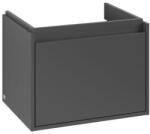 Villeroy & Boch Skyla alsószekrény, 57, 2 x 43, 6 x 43, 9 cm, 1 fiókos, Graphite C78400VR (C78400VR)