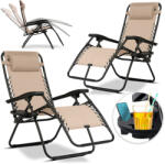 Sofotel Összecsukható kerti nyugágy párnával Sofotel ChillWell szett 2 db bézs (286303-2)