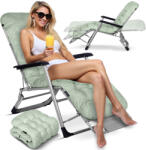 Sofotel Összecsukható kerti napozóágy párnával Sofotel ChillWell világoszöld (286403)