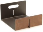 LIND DNA Suport pentru șervețele NUPO 18 cm, natural / bronz, piele / aluminiu, LIND DNA (LIND982634)