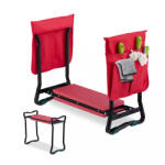 Relaxdays Kerti összecsukható térdelőpad kertészkedéshez piros 10041393