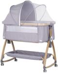 Chipolino Patut co-sleeper Chipolino Charisma cu laterala culisanta platinum wood (KOSCA0262PL) - exclusivmag