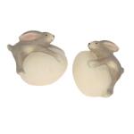  Dekoráció nyúl nagy tojással kerámia 9x5, 7x8, 1cm barna 2 féle 1db, figura nem választható