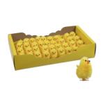  Dekoráció csibe zsenília 4cm sárga 1db