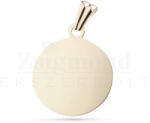  14 karátos arany gravírozható kör alakú medál (AU13542) AU13542