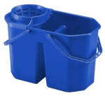 Euromop felmosó vödör, csavarókosárral, dupla, 15 literes, kék, 3001068.15 (M3001068-15)