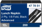 Tork Lunch éttermi szalvéta Advanced fekete 2 rétegű, 33x33 SCA477851 (SCA477851)