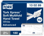 Tork Advanced Xpress Multifod hajtogatott kéztörlő, soft H2 2 rétegű, fehér, 21x180lap SCA130289 (SCA130289)