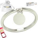 Angel gold Karikagyűrű Mozgatható Karika Medállal 925 Ezüst (P/S/177)