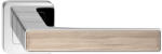 METAL-BUD DECO ajtókilincs kerek rozettás króm + sonoma tölgyfa Csak kilincs felső rozettán (20-MB-DCPDS-50-K)
