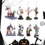  Karácsonyi akril lógó díszek, Halloween város 8 db-os szett (4w6trgsh)