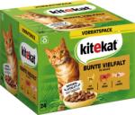 Kitekat Tasakos macskatáp, 24 x 85 g - Színes választék szószban - 2.040 g